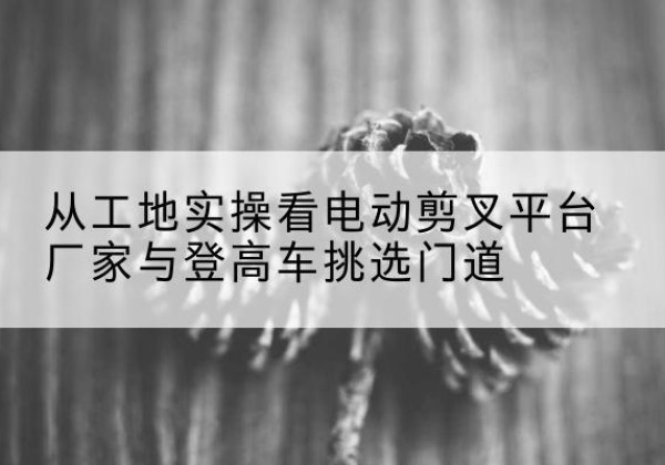 平舆电动剪叉升降平台厂家-从工地实操看电动剪叉平台厂家与登高车挑选门道